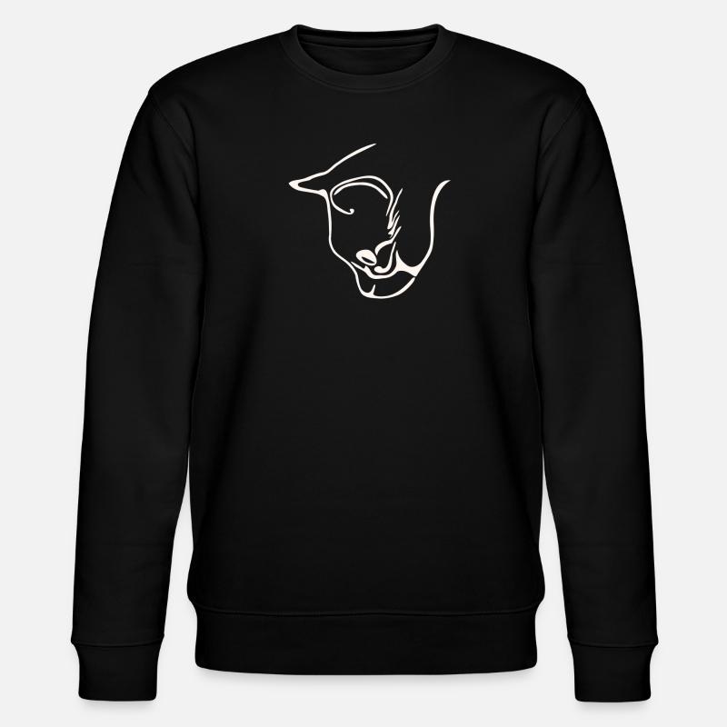 cat face graphic design - Stanley/Stella Unisex Bio-Sweatshirt CHANGER  - Schwarz