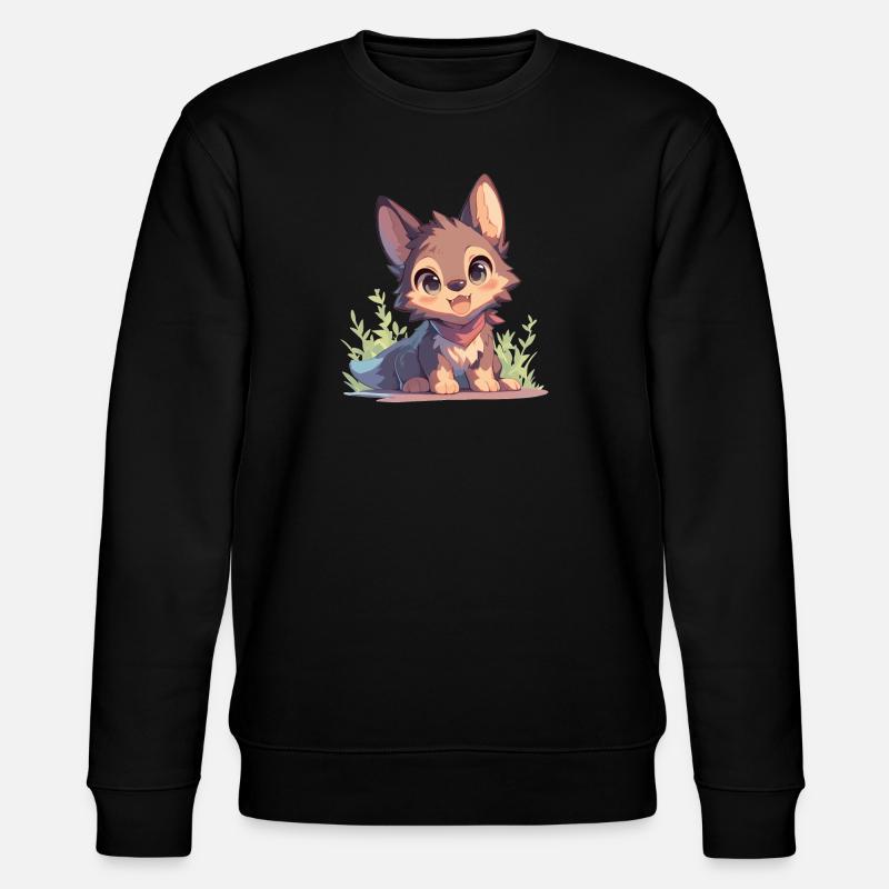 Kojoten Kojote - Stanley/Stella Unisex Bio-Sweatshirt CHANGER  - Schwarz