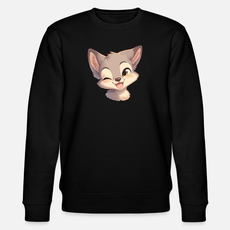 Kojoten Kojote - Stanley/Stella Unisex Bio-Sweatshirt CHANGER  - Schwarz