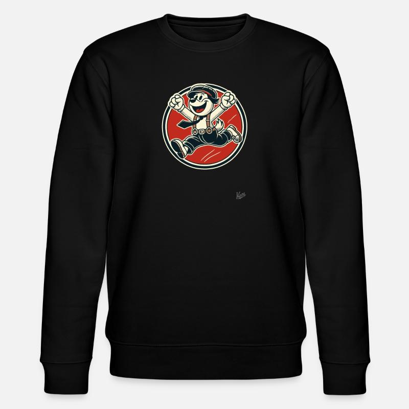 Chien rétro joyeux garçon - Sweat bio CHANGER Stanley/Stella Unisexe - noir