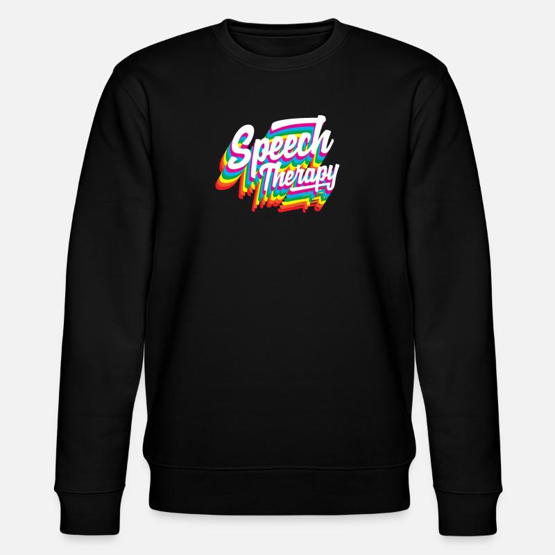 Speech Therapist Rainbow Design - Stanley/Stella CHANGER Unisex Organic Sweatshirt - black