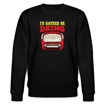 Amateur Ich würde lieber Dxing Amateurfunk machen - Stanley/Stella Unisex Bio-Sweatshirt CHANGER  - Schwarz - Vorne - Nik (191cm) & Marisol (170cm)