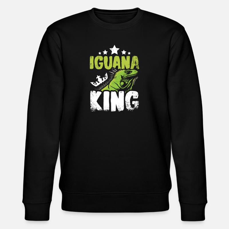 Iguana king - Stanley/Stella Unisex Bio-Sweatshirt CHANGER  - Schwarz