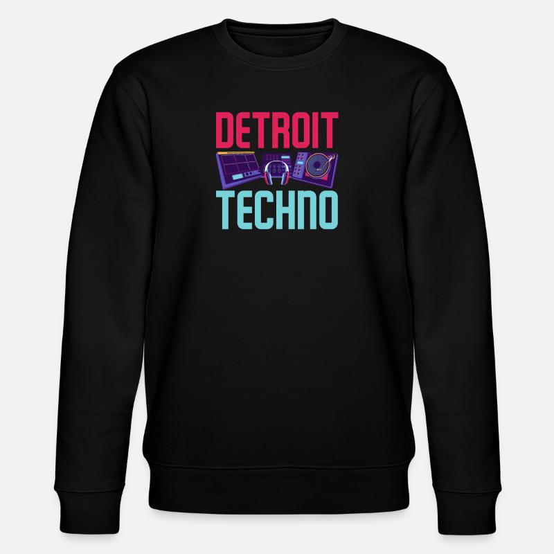Detroit Techno Für Techno Lover - Stanley/Stella Unisex Bio-Sweatshirt CHANGER  - Schwarz