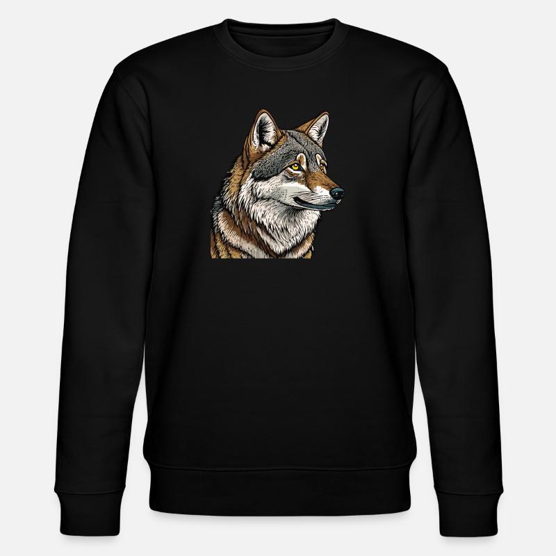 WOLF - Stanley/Stella Unisex Bio-Sweatshirt CHANGER  - Schwarz
