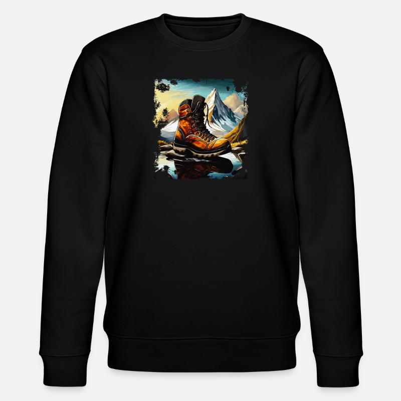 WANDERSCHUH - Stanley/Stella Unisex Bio-Sweatshirt CHANGER  - Schwarz