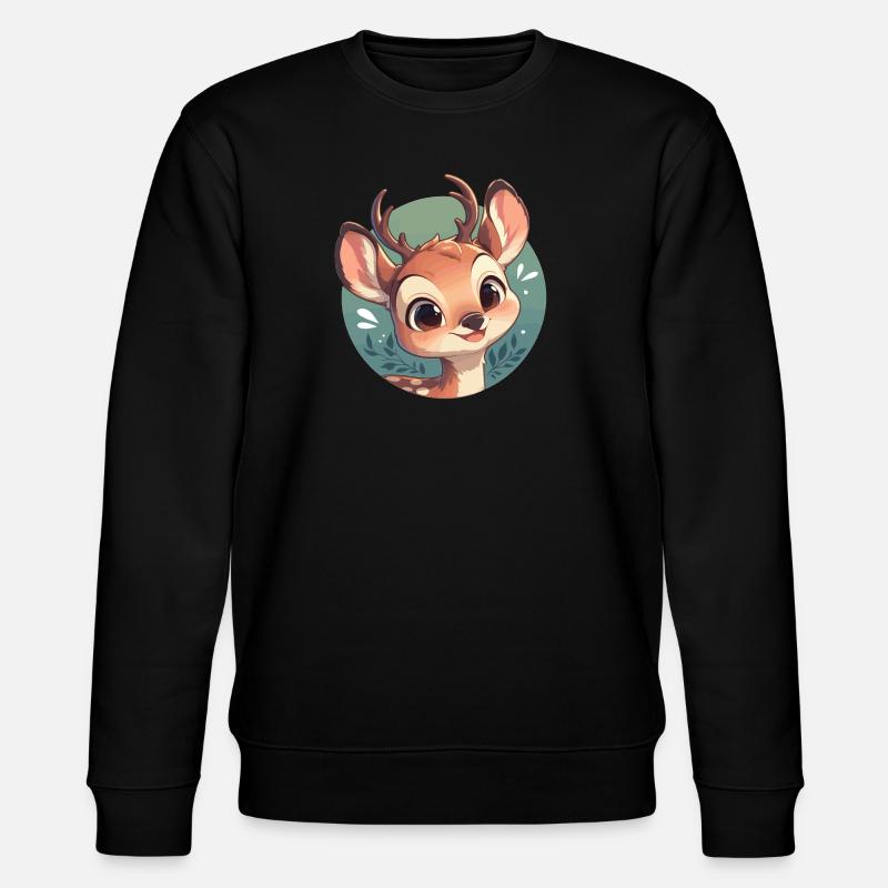 Hirsche Hirsch - Stanley/Stella Unisex Bio-Sweatshirt CHANGER  - Schwarz