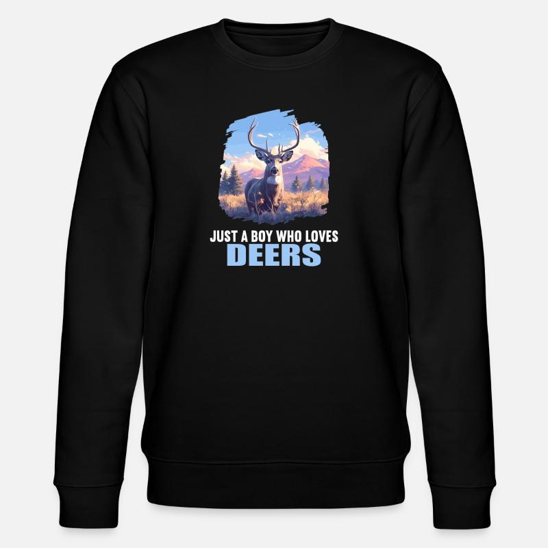 Deer Deer - Stanley/Stella CHANGER Unisex Organic Sweatshirt - black