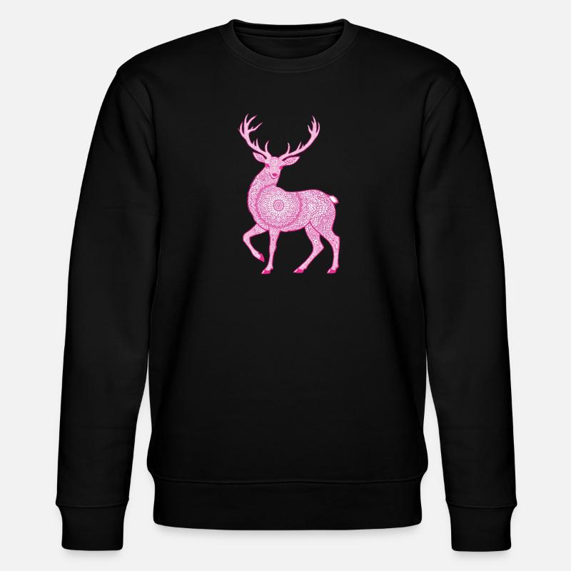 Mandala Cerf Cerf Mystique Madalas - Sweat bio CHANGER Stanley/Stella Unisexe - noir