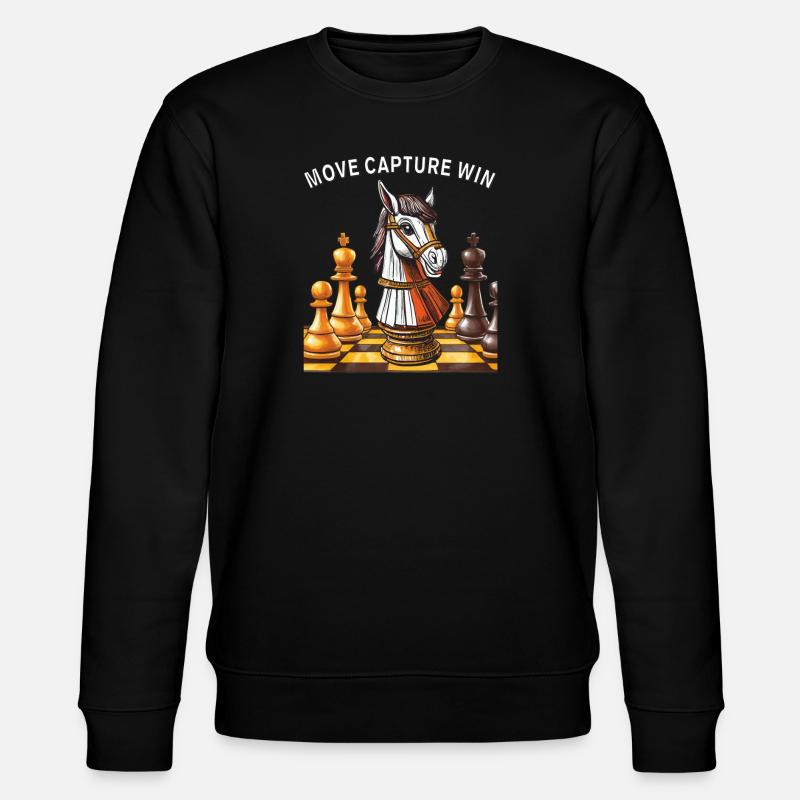 CHESS MOVE CAPTURE WIN - Stanley/Stella CHANGER Unisex Organic Sweatshirt - black