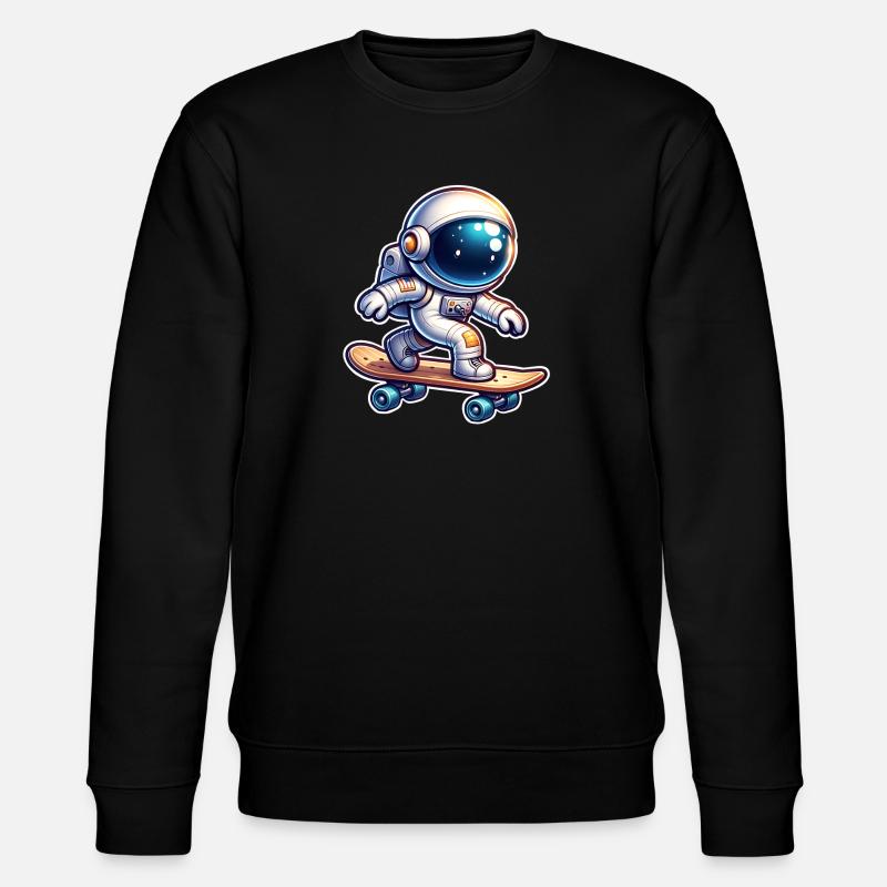 Skateboard Skater Astronaut - Stanley/Stella Unisex Bio-Sweatshirt CHANGER  - Schwarz