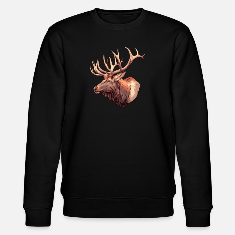 Elche Elch - Stanley/Stella Unisex Bio-Sweatshirt CHANGER  - Schwarz