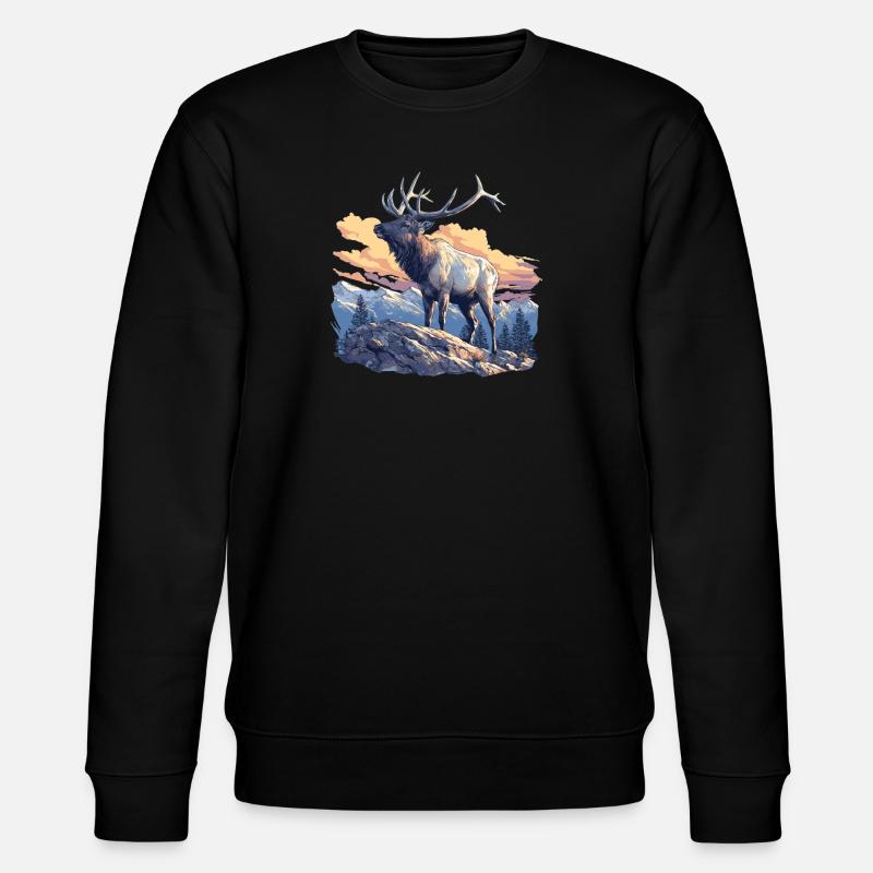 Elche Elch - Stanley/Stella Unisex Bio-Sweatshirt CHANGER - Schwarz