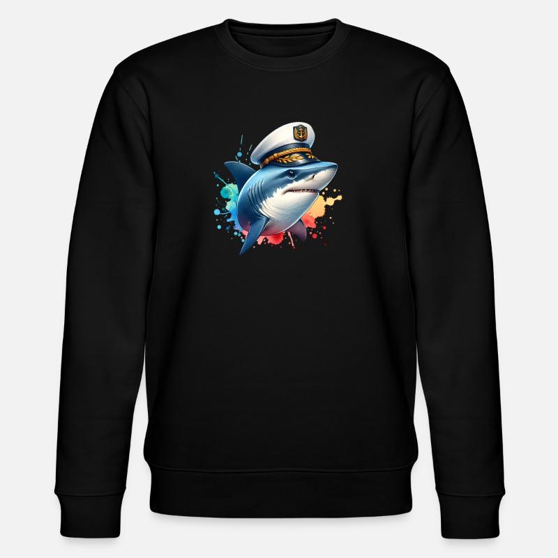 Capitaine requin - Sweat bio CHANGER Stanley/Stella Unisexe - noir