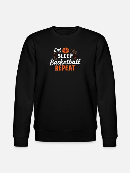 Eat Sleep Basketball Repeat Basketball - Stanley/Stella CHANGER Unisex Organic Sweatshirt - black