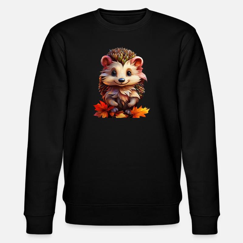 IGEL HERBSTLAUB - Stanley/Stella Unisex Bio-Sweatshirt CHANGER  - Schwarz