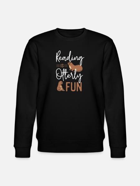 Otter Reading Teacher Literature - Stanley/Stella CHANGER Unisex Organic Sweatshirt - black