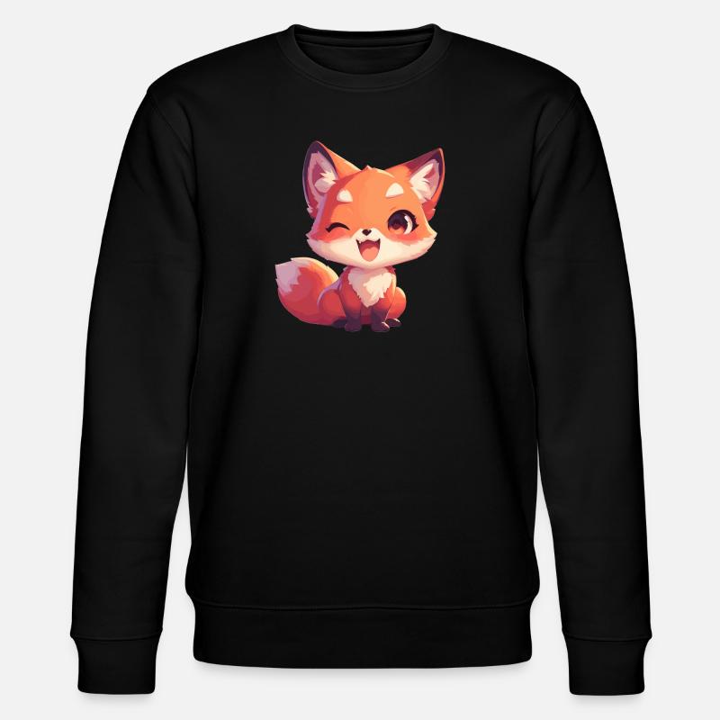 Füchse Fuchs - Stanley/Stella Unisex Bio-Sweatshirt CHANGER  - Schwarz