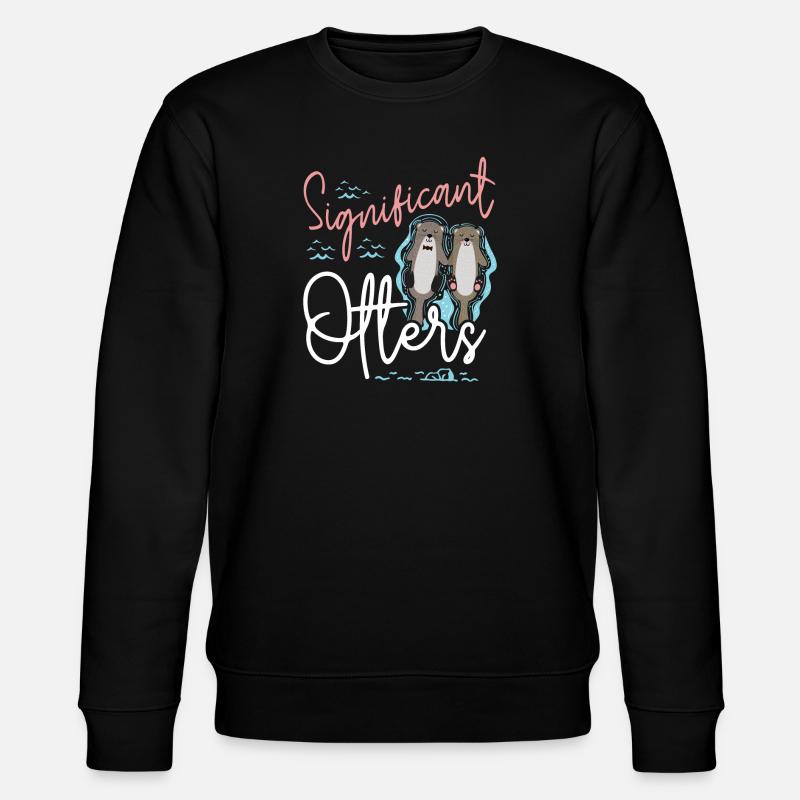 Otter Pun Significant Otter - Stanley/Stella CHANGER Unisex Organic Sweatshirt - black