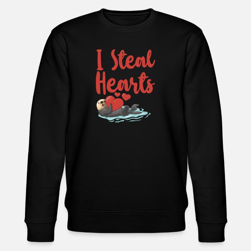 Loutre Saint-Valentin je vole - Sweat bio CHANGER Stanley/Stella Unisexe - noir