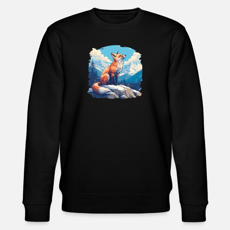 Füchse Fuchs - Stanley/Stella Unisex Bio-Sweatshirt CHANGER  - Schwarz
