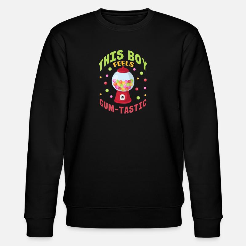 This boy feels gumtastic Design - Stanley/Stella Unisex Bio-Sweatshirt CHANGER  - Schwarz