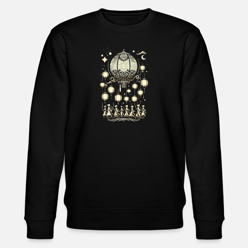 Lantern parade, lantern - Stanley/Stella CHANGER Unisex Organic Sweatshirt - black