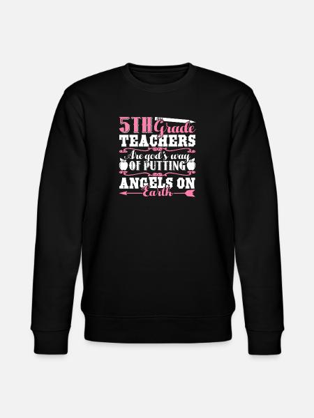 God Made 5th Grade Teachers - Stanley/Stella CHANGER Unisex Organic Sweatshirt - black