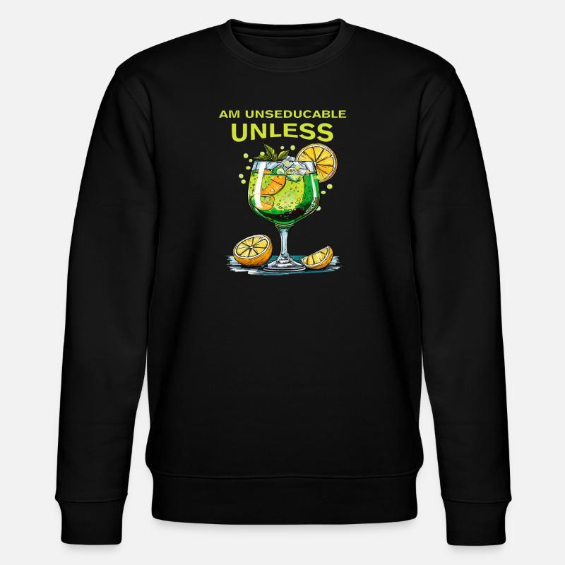 DRINK AT UNSEDUCABLE UNLESS - Stanley/Stella CHANGER Unisex Organic Sweatshirt - black