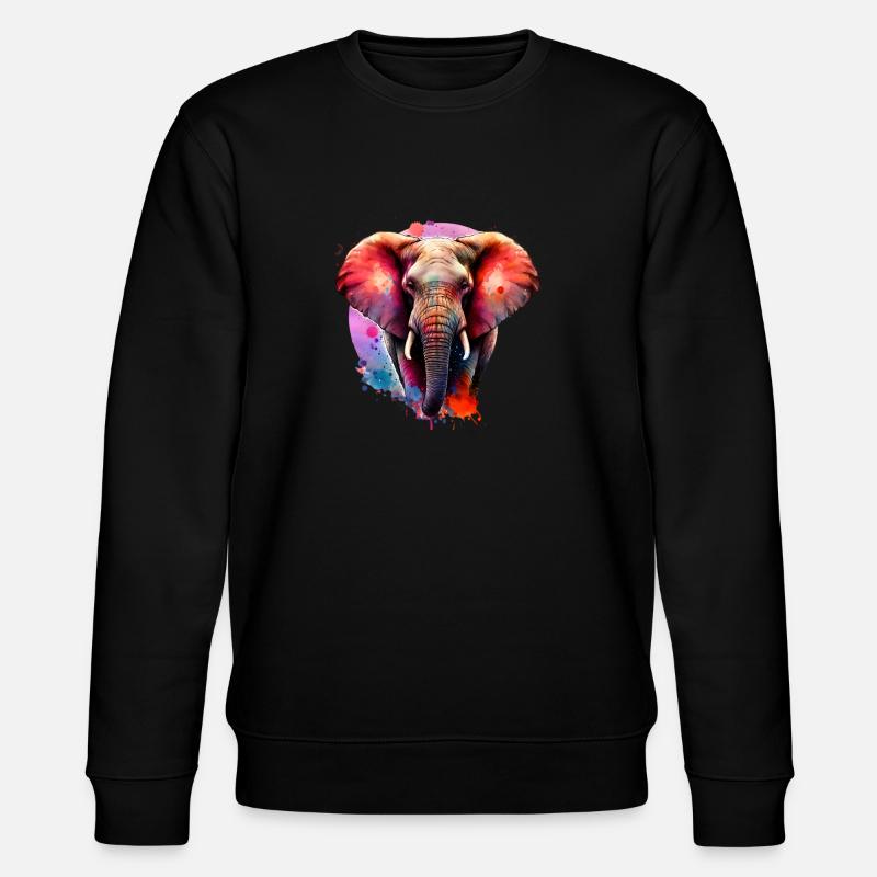 Éléphant - Sweat bio CHANGER Stanley/Stella Unisexe - noir