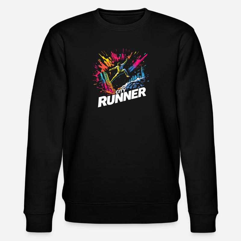 City Runner Stadtläufer - Stanley/Stella CHANGER Unisex Organic Sweatshirt - black