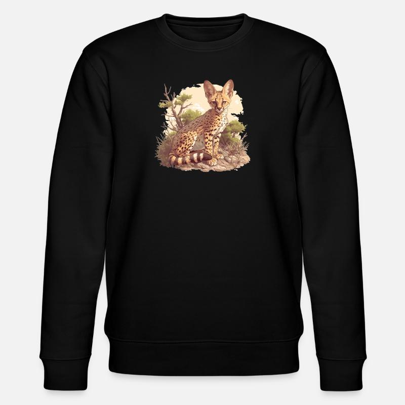 Servale Serval - Stanley/Stella CHANGER Unisex Organic Sweatshirt - black