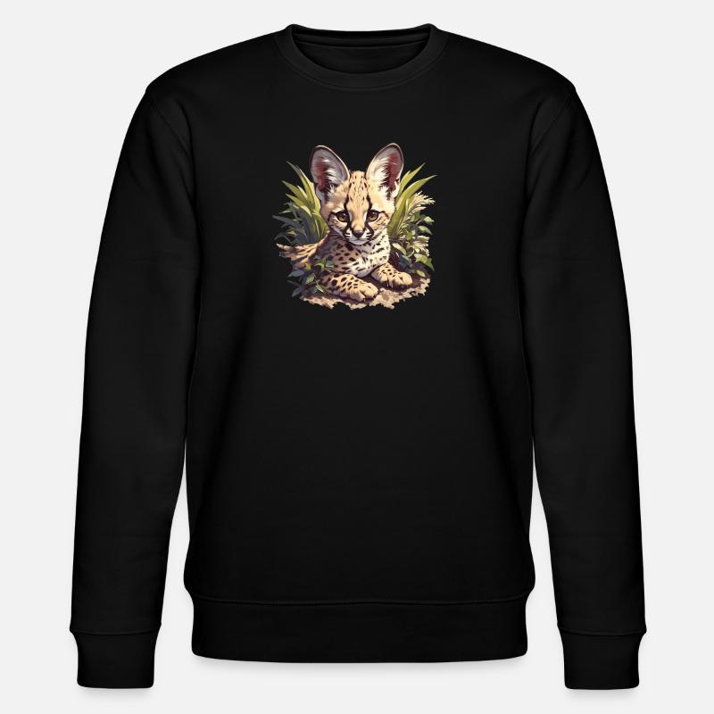 Servale Serval - Stanley/Stella CHANGER Unisex Organic Sweatshirt - black