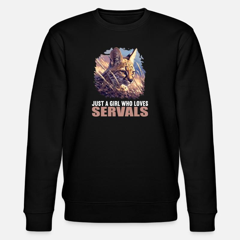Servale Serval - Stanley/Stella CHANGER Unisex Organic Sweatshirt - black