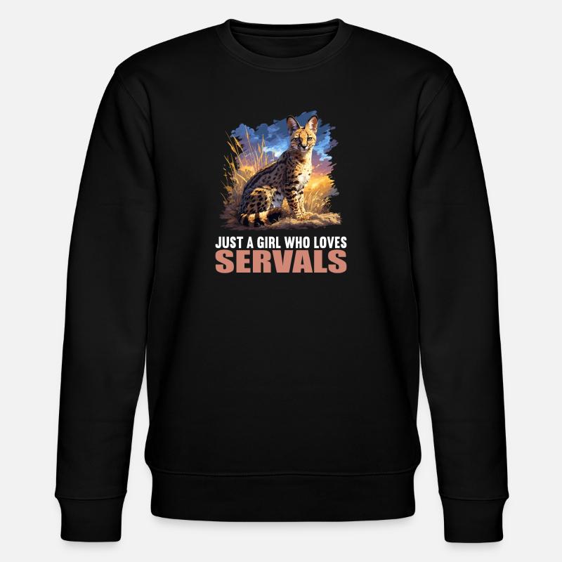 Servale Serval - Stanley/Stella Unisex Bio-Sweatshirt CHANGER  - Schwarz