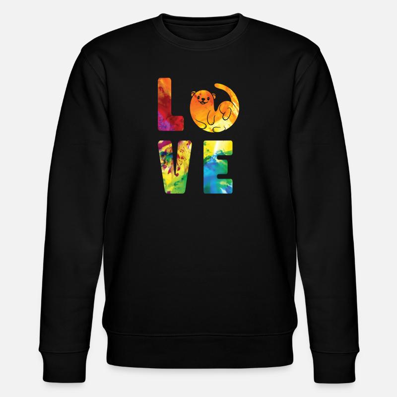 Loutre Aquarelle Amour - Sweat bio CHANGER Stanley/Stella Unisexe - noir