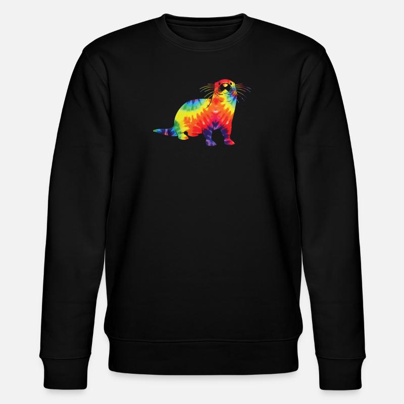 Otter Tie Dye - Stanley/Stella Unisex Bio-Sweatshirt CHANGER  - Schwarz