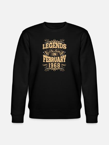 February 1968 Birthday Legend - Stanley/Stella CHANGER Unisex Organic Sweatshirt - black