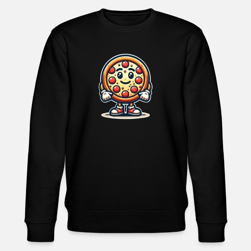 Pizza Maskottchen - Stanley/Stella Unisex Bio-Sweatshirt CHANGER  - Schwarz