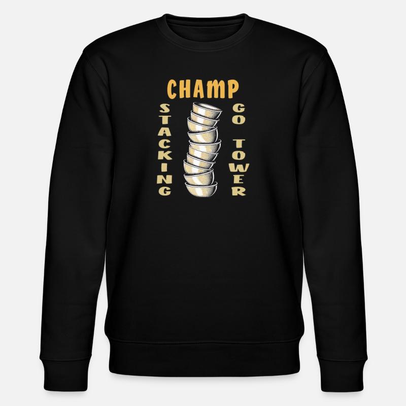 CUP STACKING CHAMP GO TOWER - Stanley/Stella CHANGER Unisex Organic Sweatshirt - black