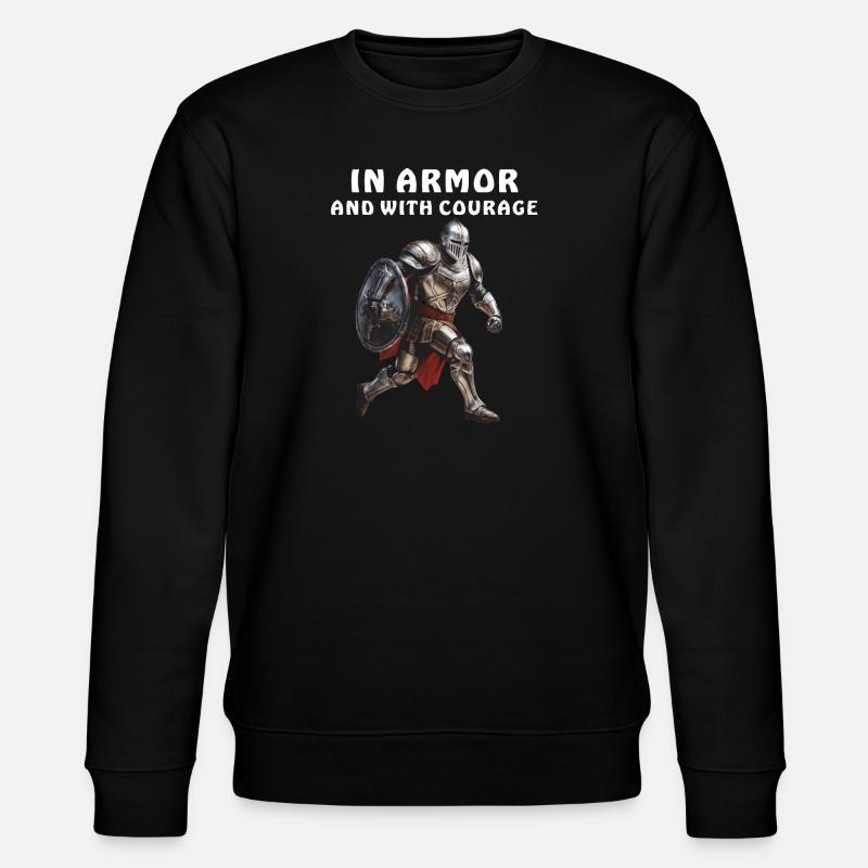 EN ARMURE ET AVEC COURAGE - Sweat bio CHANGER Stanley/Stella Unisexe - noir