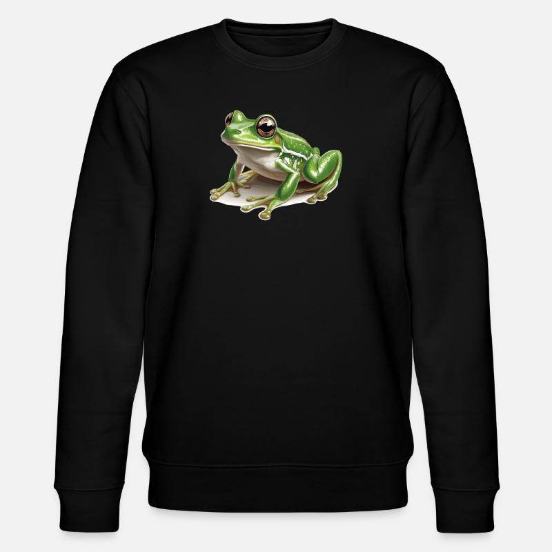 Frosch Frösche - Stanley/Stella Unisex Bio-Sweatshirt CHANGER  - Schwarz