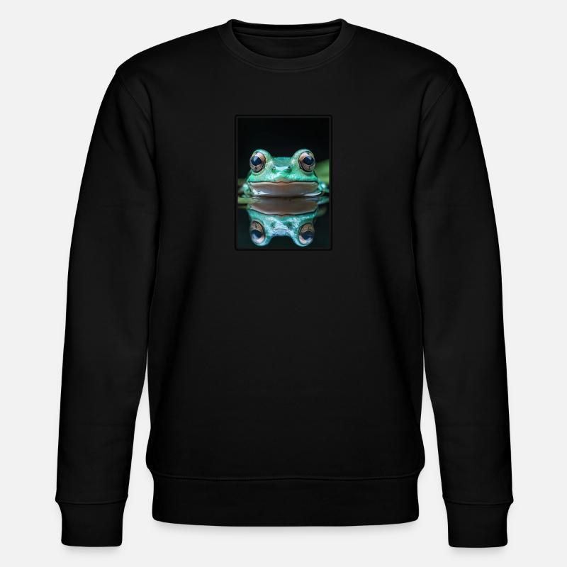 Frosch Frösche - Stanley/Stella Unisex Bio-Sweatshirt CHANGER  - Schwarz