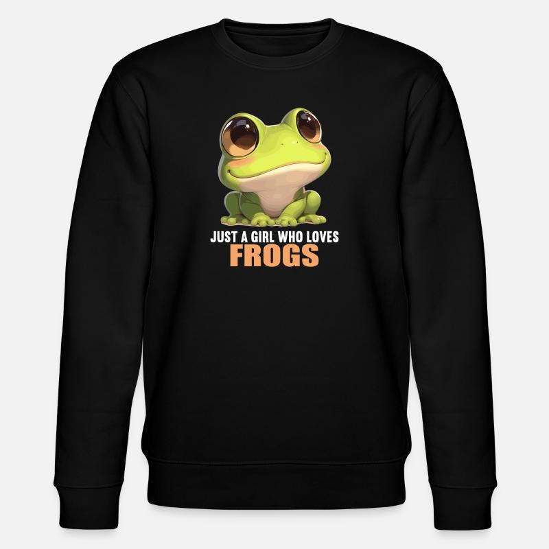 Frosch Frösche - Stanley/Stella Unisex Bio-Sweatshirt CHANGER  - Schwarz