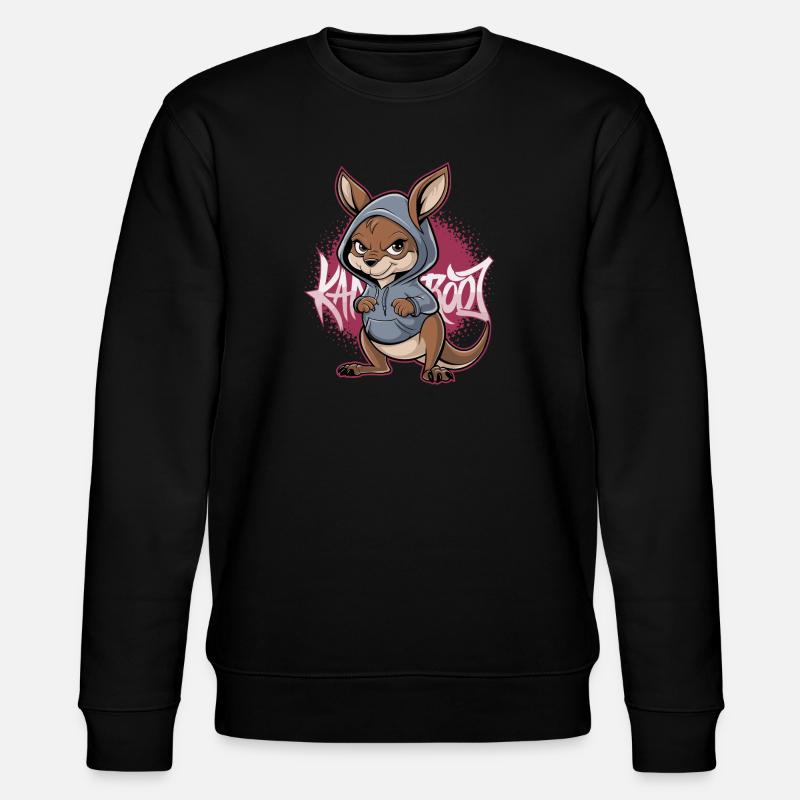 Känguru Kangaroo Australische Tiere - Stanley/Stella Unisex Bio-Sweatshirt CHANGER  - Schwarz