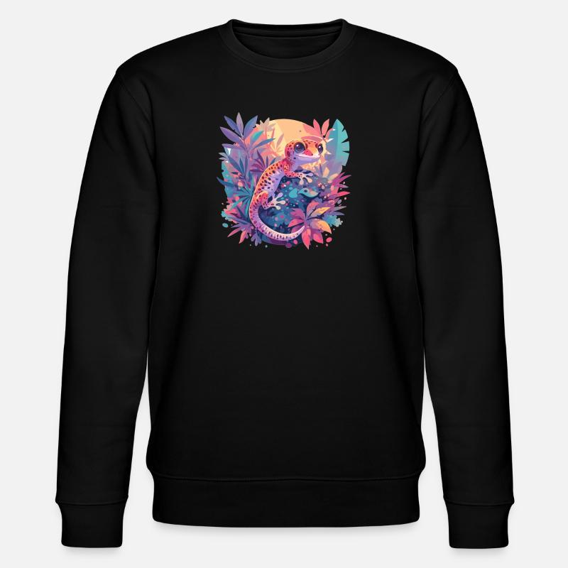 Geckos Gecko - Stanley/Stella CHANGER Unisex Organic Sweatshirt - black