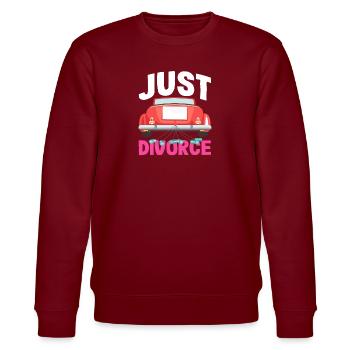 Juste marié Style Juste Divorce - Sweat bio CHANGER Stanley/Stella Unisexe - bordeaux - Devant - Nik (191cm) & Marisol (170cm)