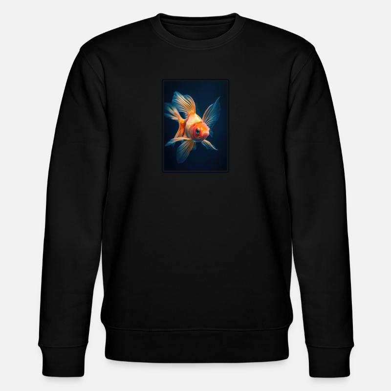 Goldfische Goldfisch - Stanley/Stella Unisex Bio-Sweatshirt CHANGER  - Schwarz
