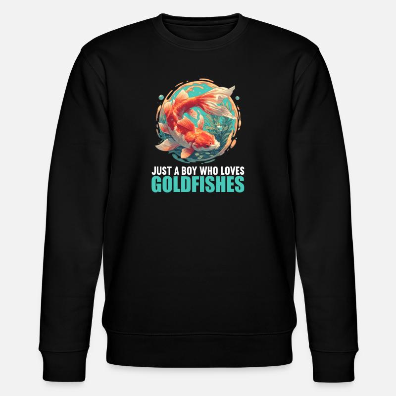 Goldfische Goldfisch - Stanley/Stella Unisex Bio-Sweatshirt CHANGER - Schwarz