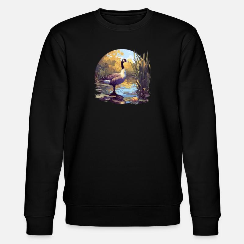 Gänse Gans - Stanley/Stella Unisex Bio-Sweatshirt CHANGER  - Schwarz